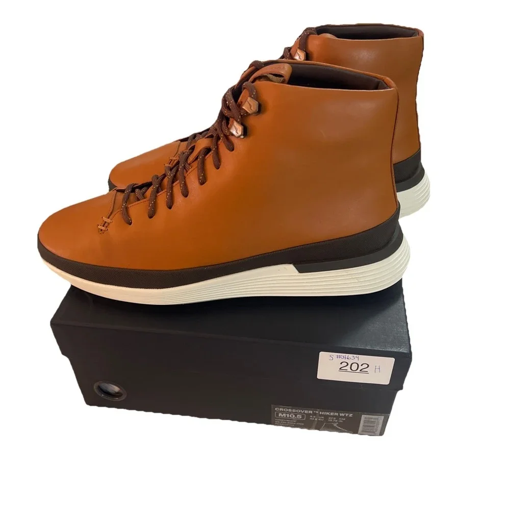 Wolf & Shepherd Crossover Hiker WTZ Men's Sz 10.5 Honey/White Hiking Boots‎ NIB
